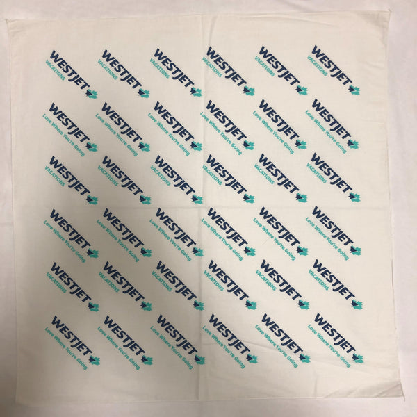 22" X 22" Cotton Bandanas - Screen Printed (100 units)