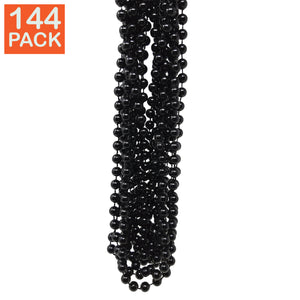 144 Black Mardi Gras Beads
