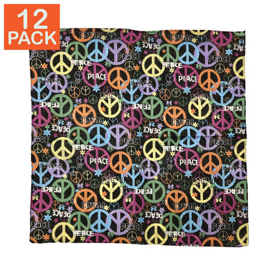 Peace Print Bandana (pack of 12)