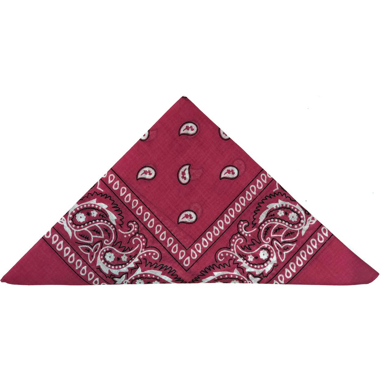 Fuchsia Paisley Bandanas (pack of 12)