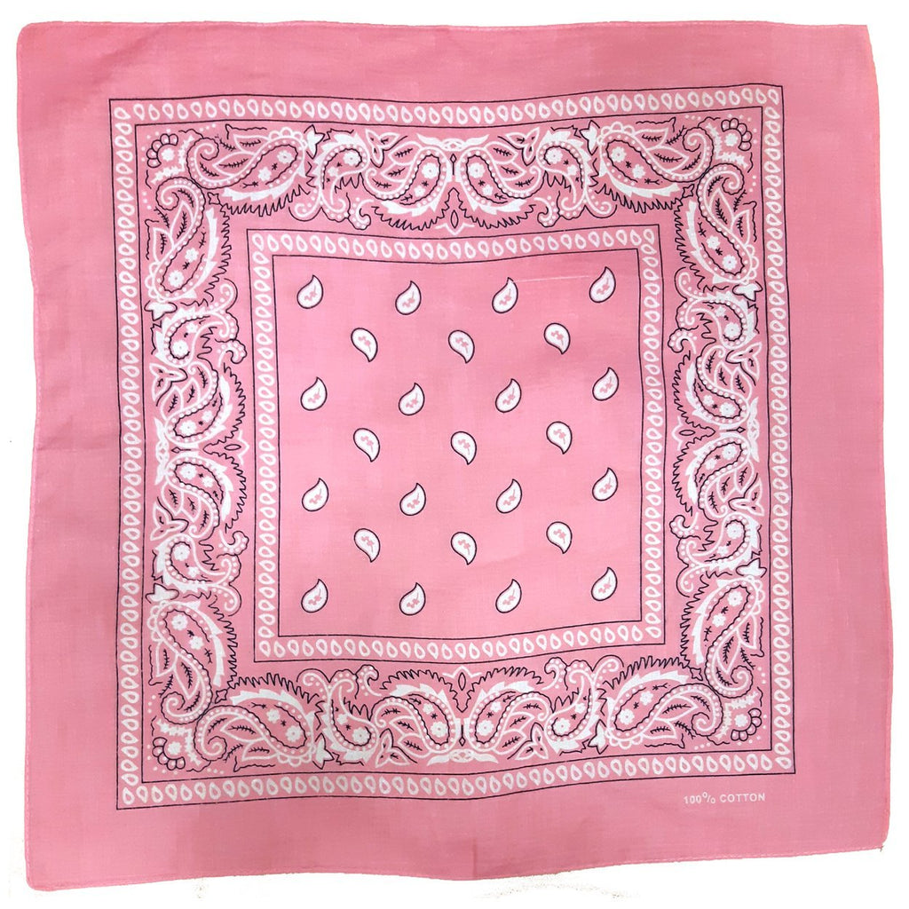 Pink Paisley Bandanas (pack of 12)