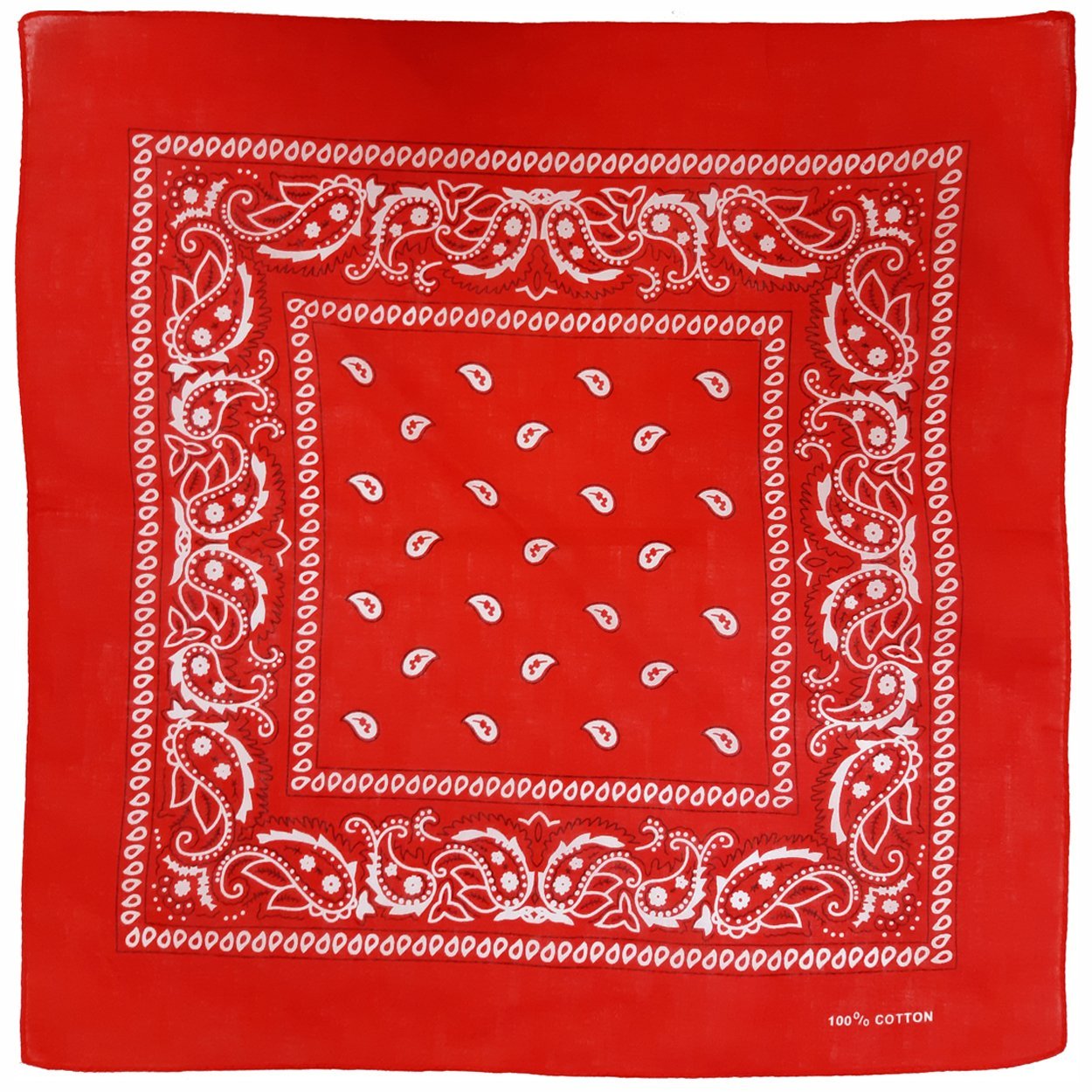 Red Paisley Bandanas (pack of 12)