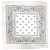 White Paisley Bandanas (pack of 12)