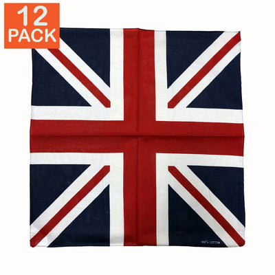 Union Jack Flag Bandana (pack of 12)