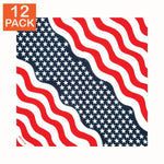 Waving Stars and Stripes Bandana (pack of 12)
