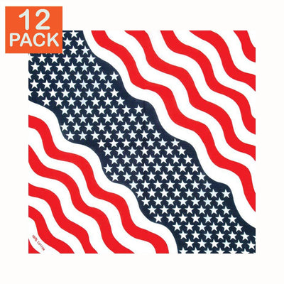 Waving Stars and Stripes Bandana (pack of 12)