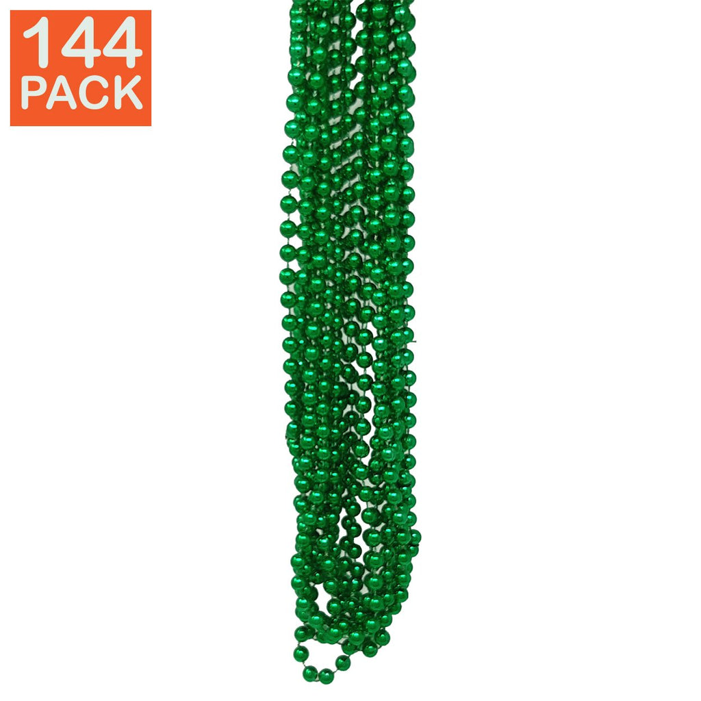 144 Green Mardi Gras Beads