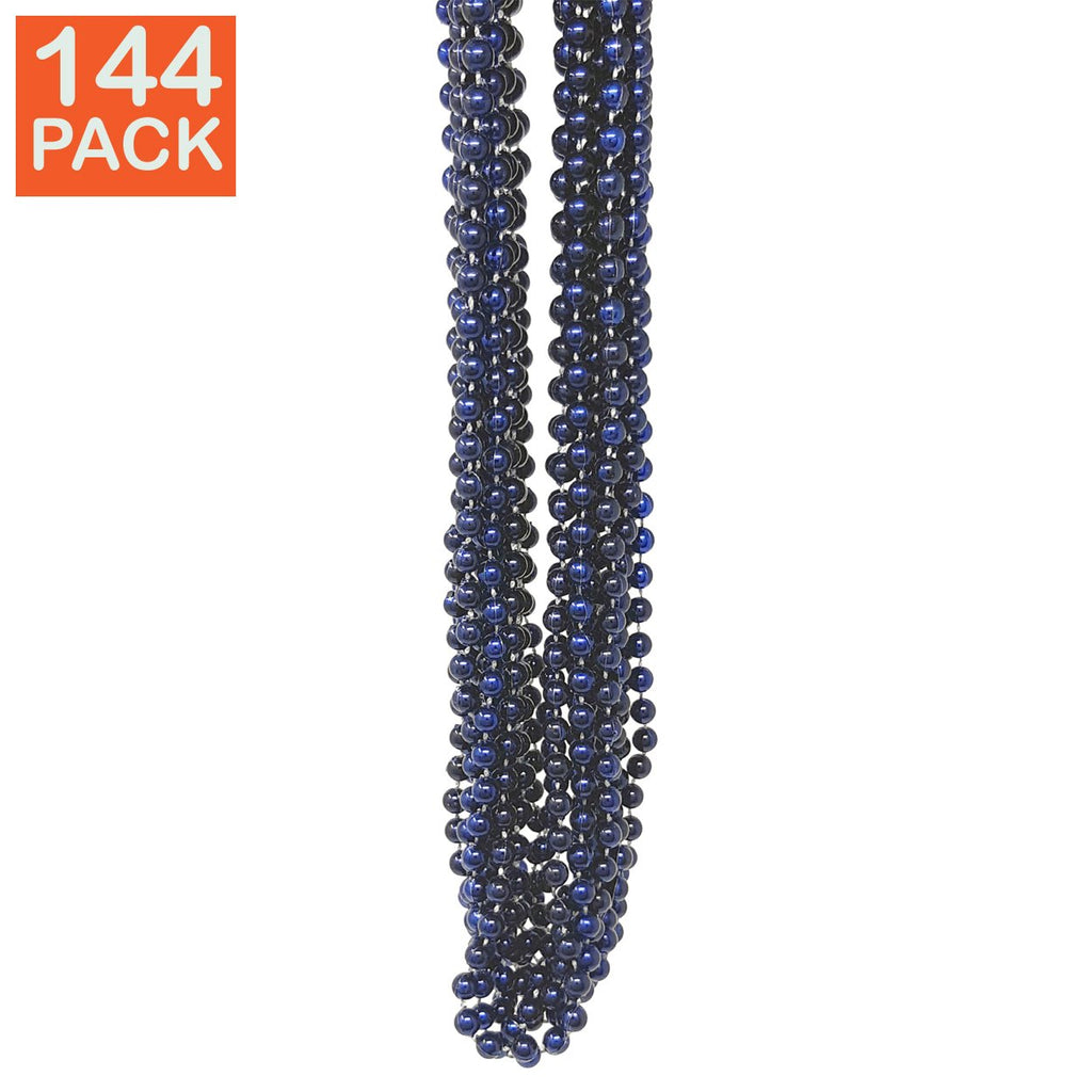 144 Navy Blue Mardi Gras Beads