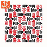 Red & Black Fire Hydrants Bandana (pack of 12)