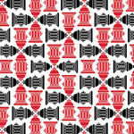 Red & Black Fire Hydrants Bandana (pack of 12)