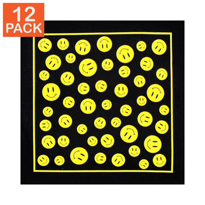 Yellow Smiles Bandana (pack of 12)
