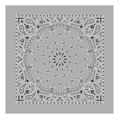 Grey Paisley Bandanas (pack of 12)