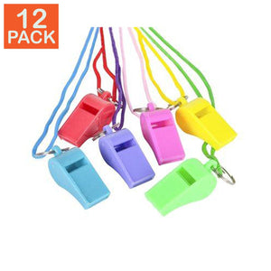 Neon Whistle & Necklace (pack of 12)