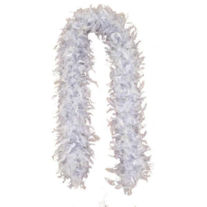 Silver Plush Feather Boa - FeatherBoaShop.com