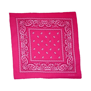 Fuchsia Paisley Bandanas (pack of 12)