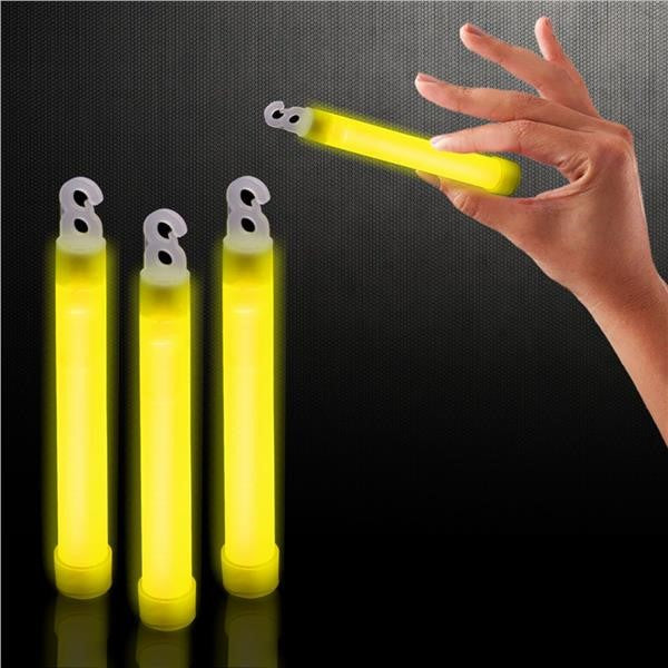 6" Yellow Premium Glow Sticks (pack of 24)