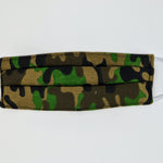 Canadian Made Cotton Paisley Mask - Kids, Green Camouflage