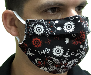 Black Paisley Mask - Adult