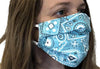 Turquoise Paisley Mask - Adult