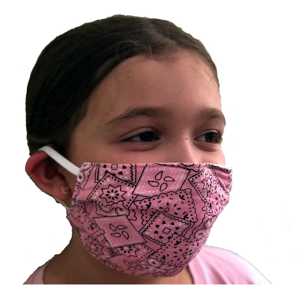 Pink Paisley Mask - Kids