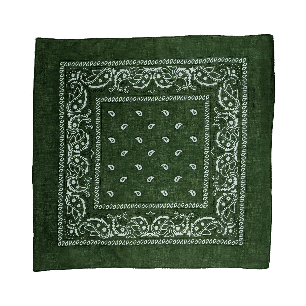 Dark Green Paisley Bandanas (pack of 12)