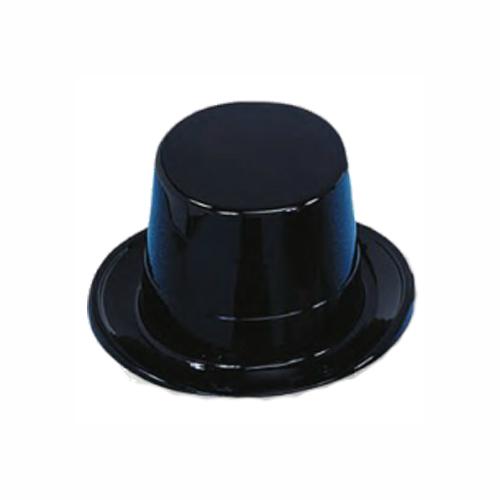 Black Plastic Top Hat  (pack of 12)
