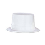 White Plastic Top Hat  (pack of 12)
