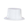 White Plastic Top Hat  (pack of 12)