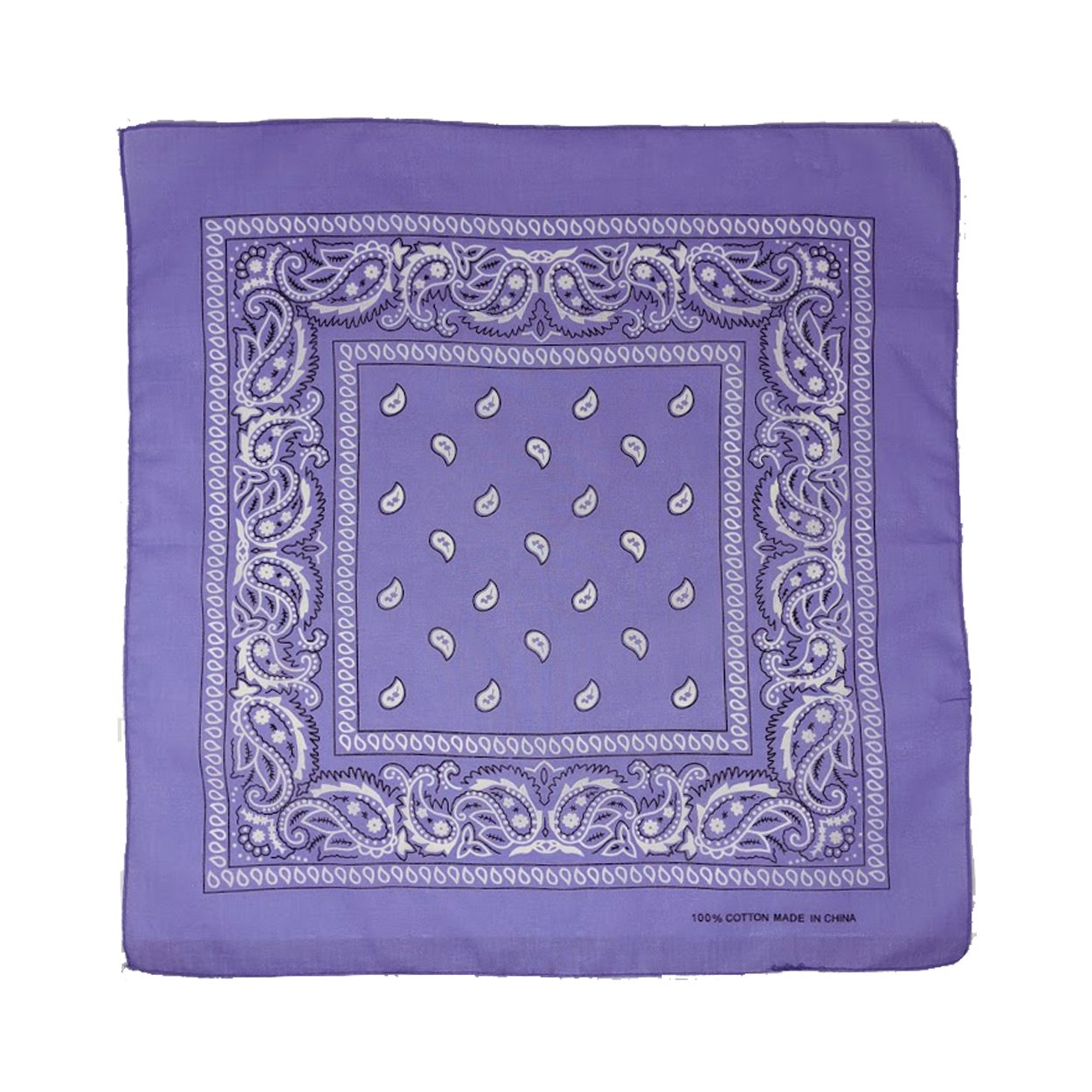 Violet Paisley Bandanas (pack of 12)