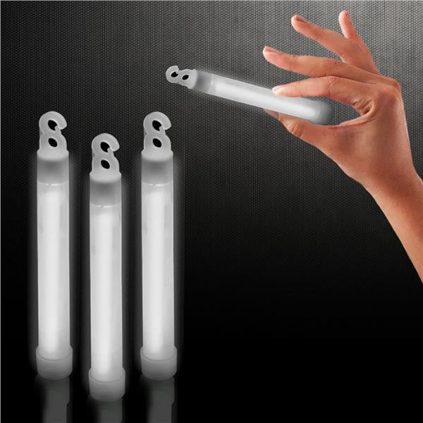 6" White Premium Glow Sticks (pack of 25)