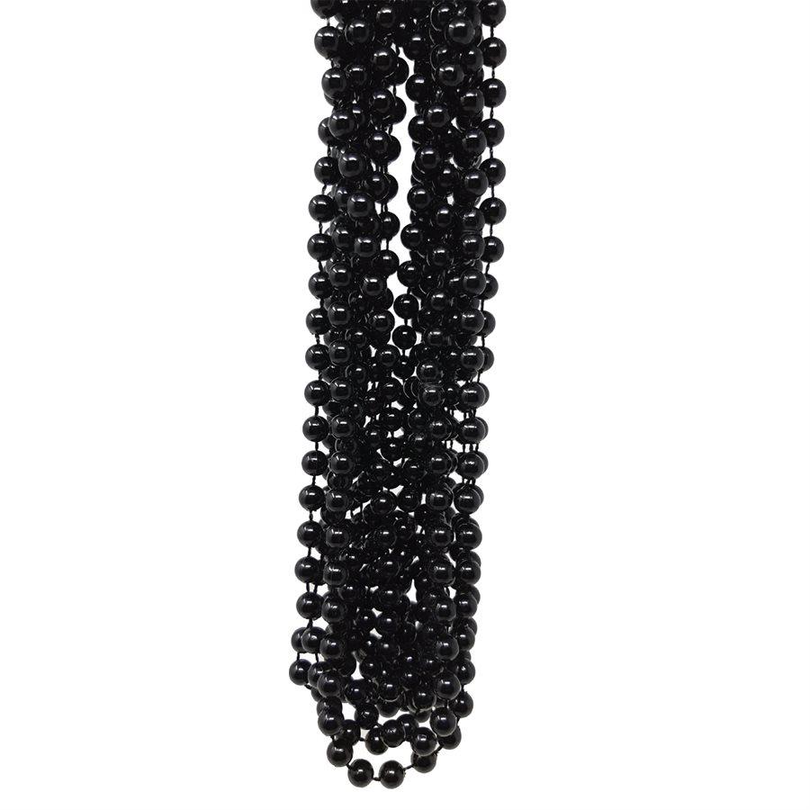 144 Black Mardi Gras Beads