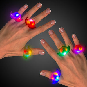 Mustache LED - Jelly Rings  (pack of 24)