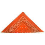 Orange Paisley Bandanas (pack of 12)