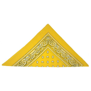 Yellow Paisley Bandana (pack of 12)