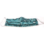 Turquoise Paisley Mask - Adult